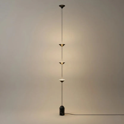 Lampe Pendante Industrielle Fer & Marbre | Hauteur Réglable LED Intégré