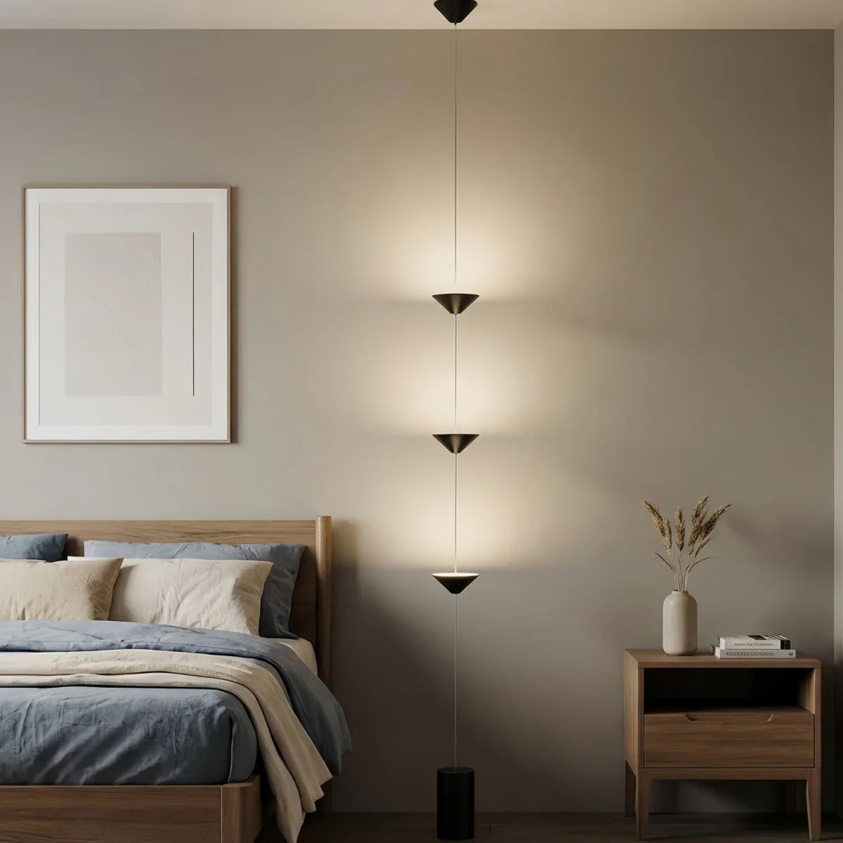 Lampe Pendante Industrielle Fer & Marbre | Hauteur Réglable LED Intégré