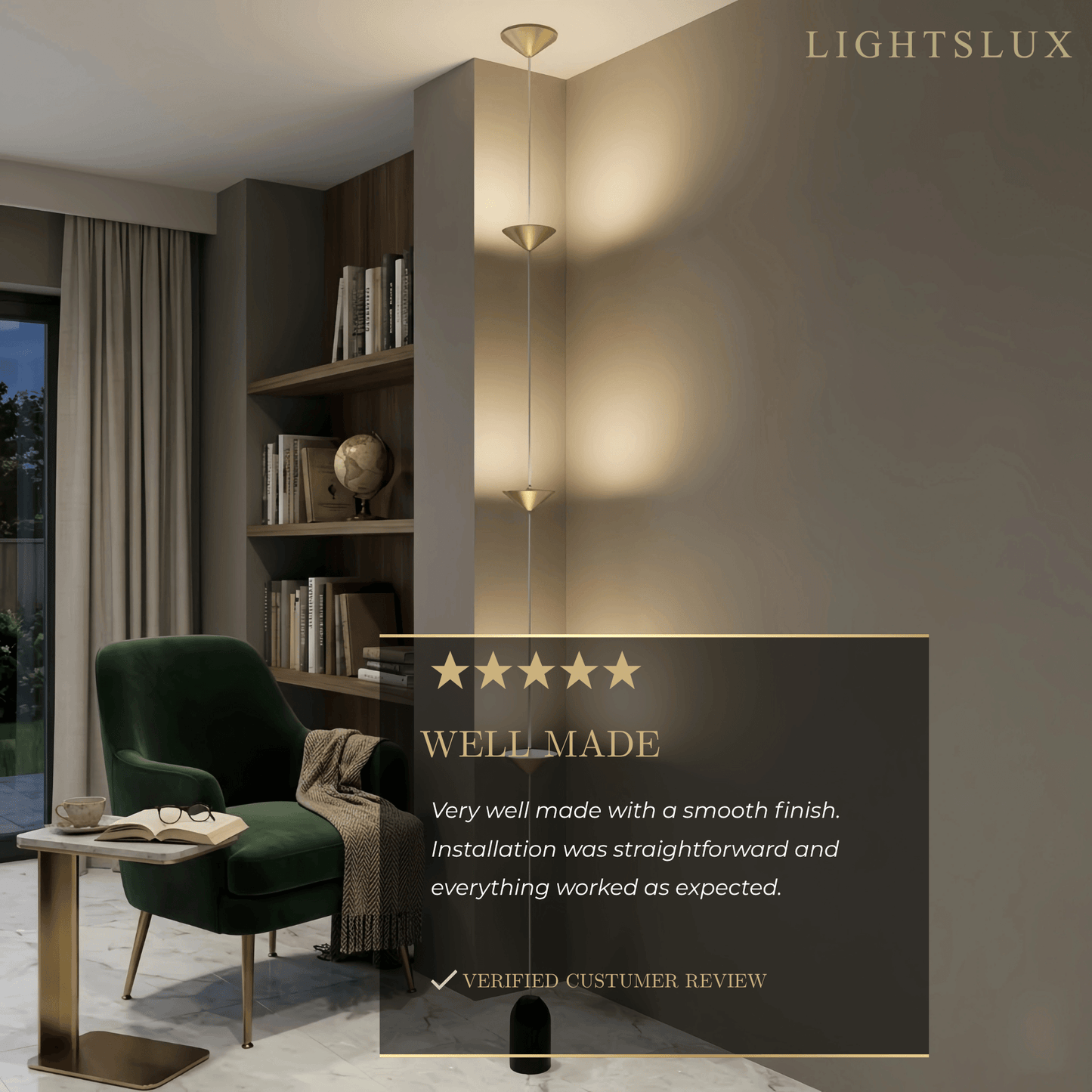 Lampe Pendante Industrielle Fer & Marbre | Hauteur Réglable LED Intégré