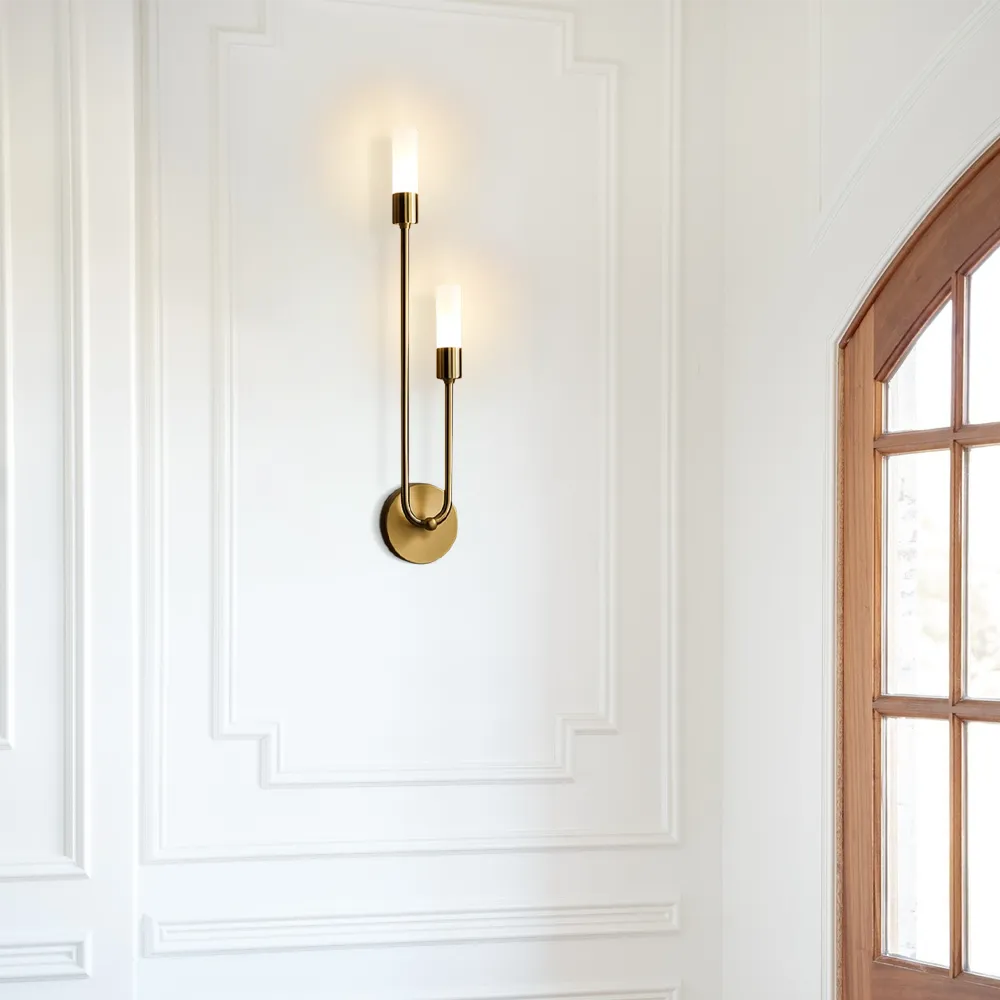 Applique Murale Linéaire Dorée Métal | LED G9 3000K Chaud | Série Élégance