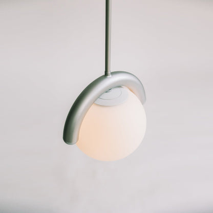 Lustre Linéaire Métal et Verre | Rouge et Argenté, IP20 Non-dimmable