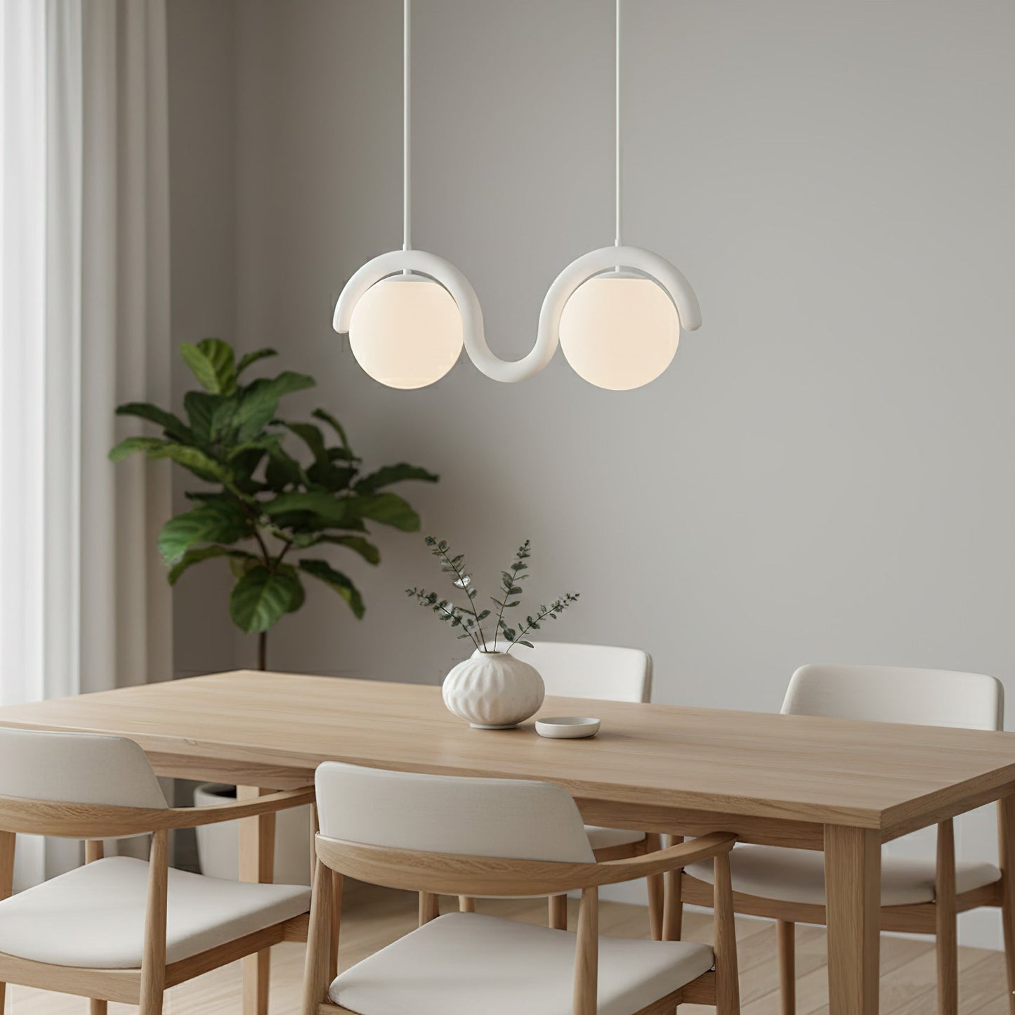 Lustre Linéaire Métal et Verre | Rouge et Argenté, IP20 Non-dimmable