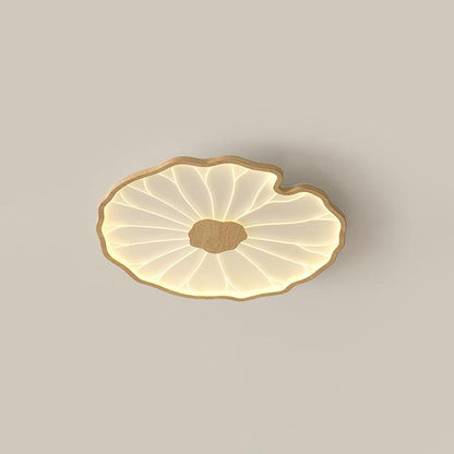 Lotus Plafonnier Bois Noyer | LED Intégrée 3 Têtes | Série Équilibre Naturel