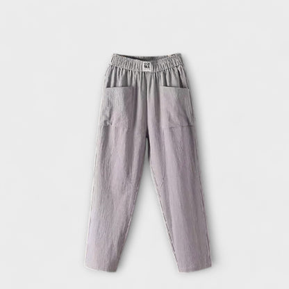 Pantalons Coton-Lin Femme Été Léger | Confort Quotidien Entretien Facile