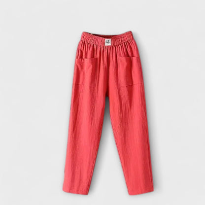 Pantalons Coton-Lin Femme Été Léger | Confort Quotidien Entretien Facile