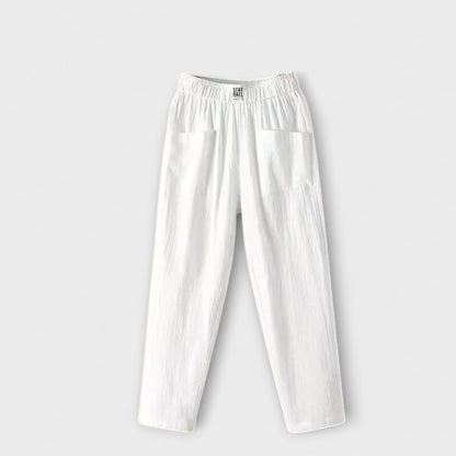 Pantalons Coton-Lin Femme Été Léger | Confort Quotidien Entretien Facile