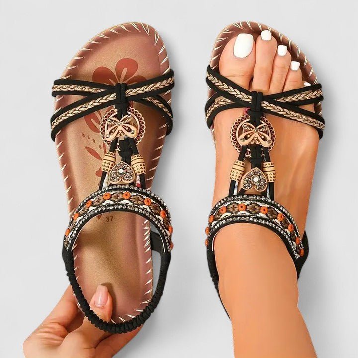 Sandales orthopédiques Cuir | Semelle Stabilité+, Soutien arrière | Ligne Sérénité