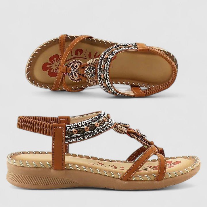 Sandales orthopédiques Cuir | Semelle Stabilité+, Soutien arrière | Ligne Sérénité