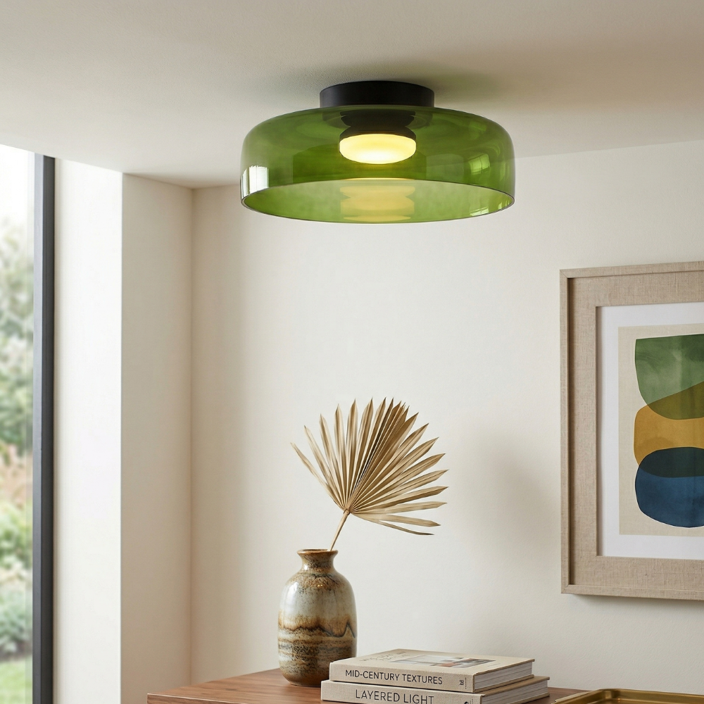 Lumière LED Plafond Verre Fumé | Réglable, IP20 | Série LumenVerre