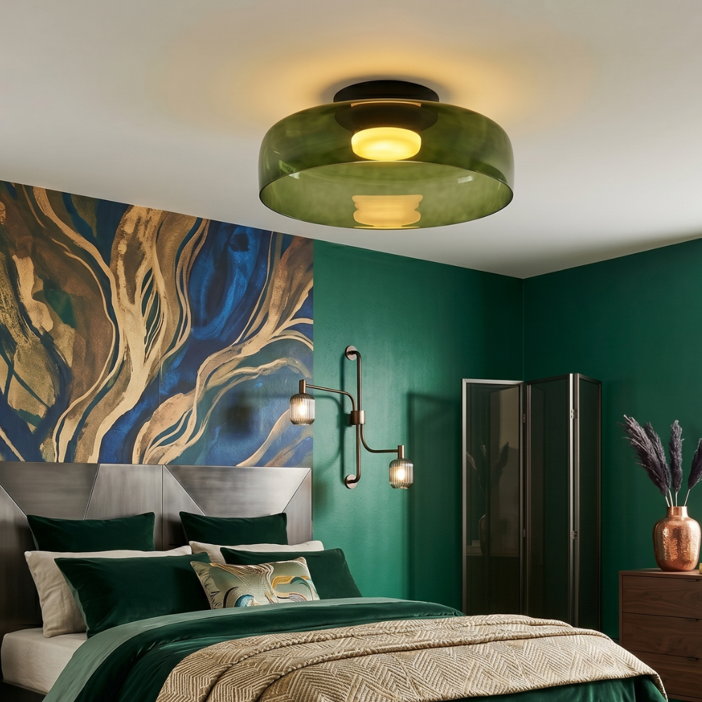 Lumière LED Plafond Verre Fumé | Réglable, IP20 | Série LumenVerre