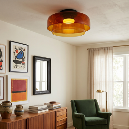 Lumière LED Plafond Verre Fumé | Réglable, IP20 | Série LumenVerre