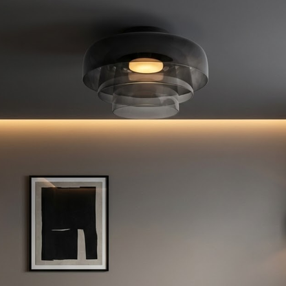 Lumière LED Plafond Verre Fumé | Réglable, IP20 | Série LumenVerre