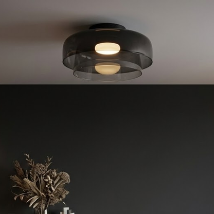 Lumière LED Plafond Verre Fumé | Réglable, IP20 | Série LumenVerre