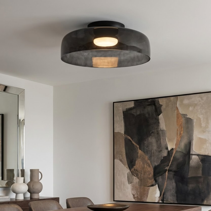 Lumière LED Plafond Verre Fumé | Réglable, IP20 | Série LumenVerre