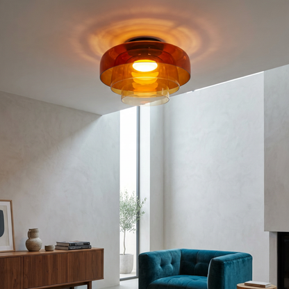 Lumière LED Plafond Verre Fumé | Réglable, IP20 | Série LumenVerre