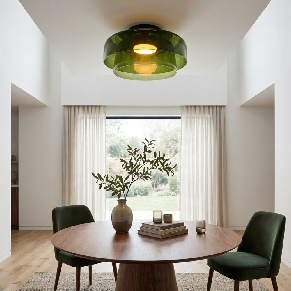 Lumière LED Plafond Verre Fumé | Réglable, IP20 | Série LumenVerre