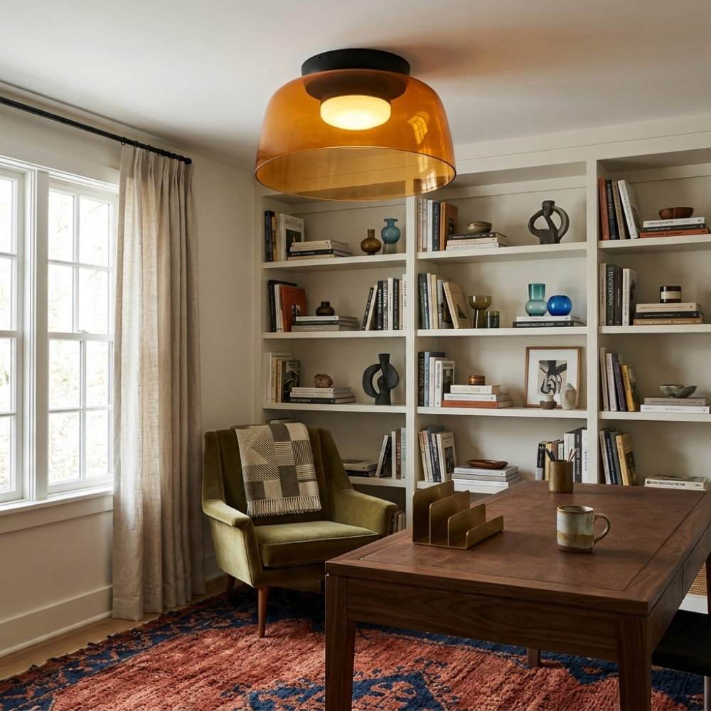 Lumière LED Plafond Verre Fumé | Réglable, IP20 | Série LumenVerre