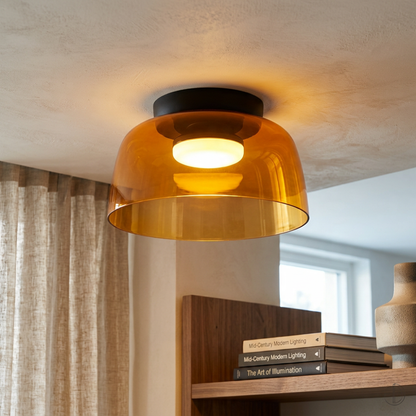 Lumière LED Plafond Verre Fumé | Réglable, IP20 | Série LumenVerre