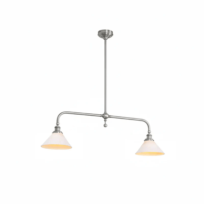 Lustre Suspension Laiton et Céramique | Compatible LED, 2 Lumières | Série Lueur