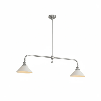 Lustre Suspension Laiton et Céramique | Compatible LED, 2 Lumières | Série Lueur