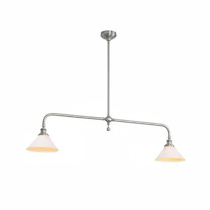 Lustre Suspension Laiton et Céramique | Compatible LED, 2 Lumières | Série Lueur