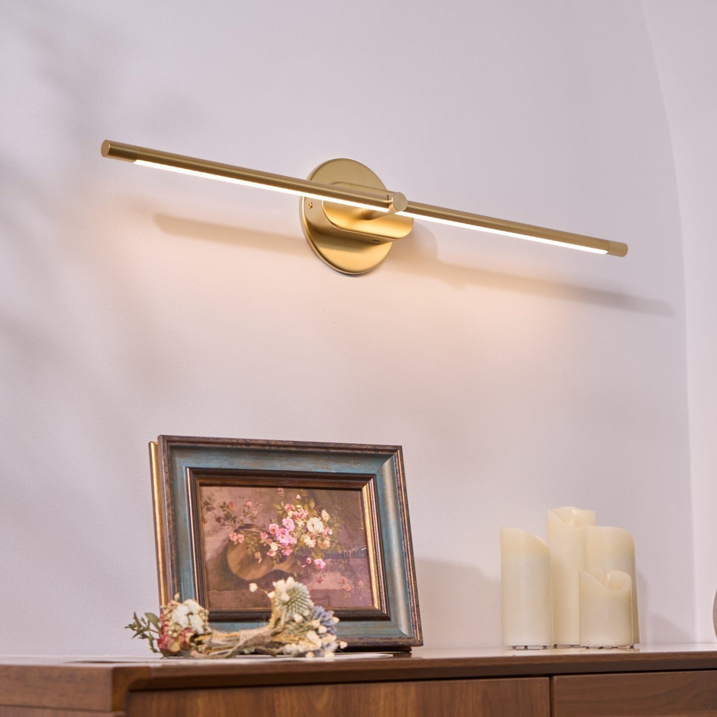 Lampe Applique Murale Métal LED | Batterie Rechargeable Interrupteur Tactile