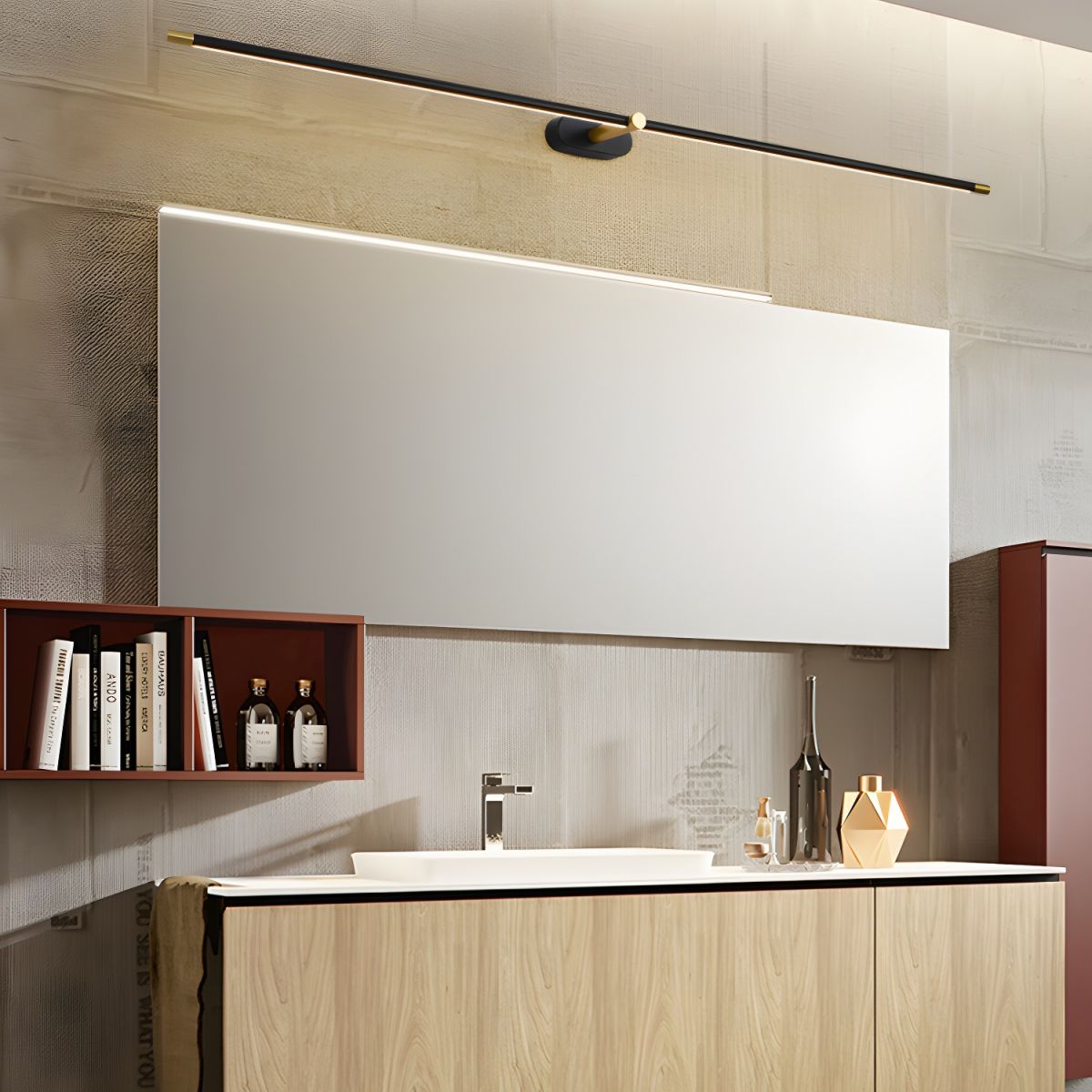 Lampe Applique Murale Métal LED | Batterie Rechargeable Interrupteur Tactile