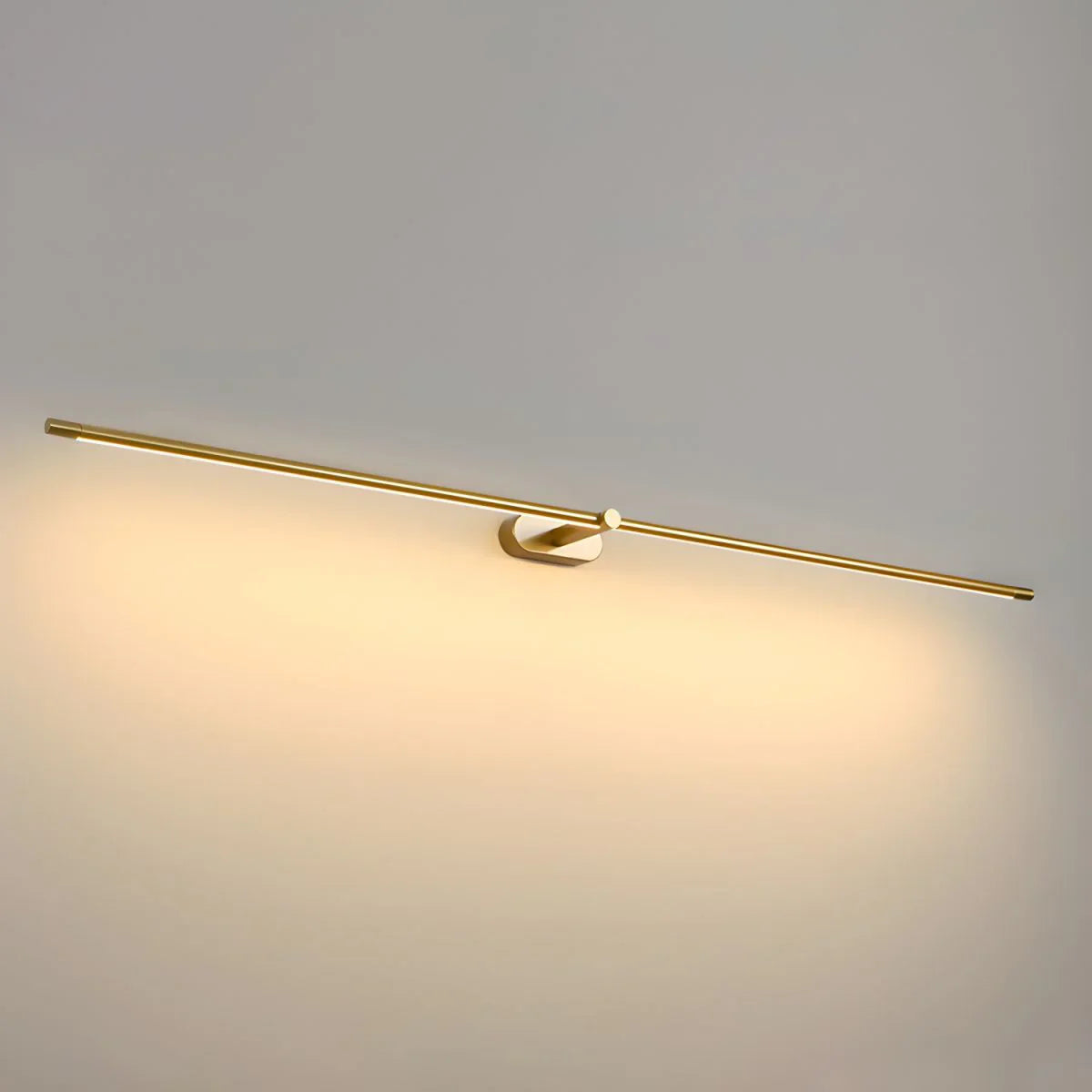 Applique Murale Linéaire Or & Noir Métal | Lumière Chaude LED | Série Lumen