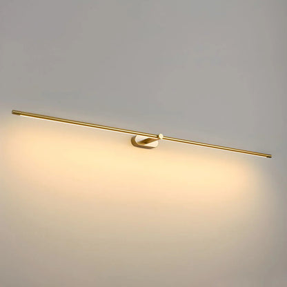 Applique Murale Linéaire Or & Noir Métal | Lumière Chaude LED | Série Lumen