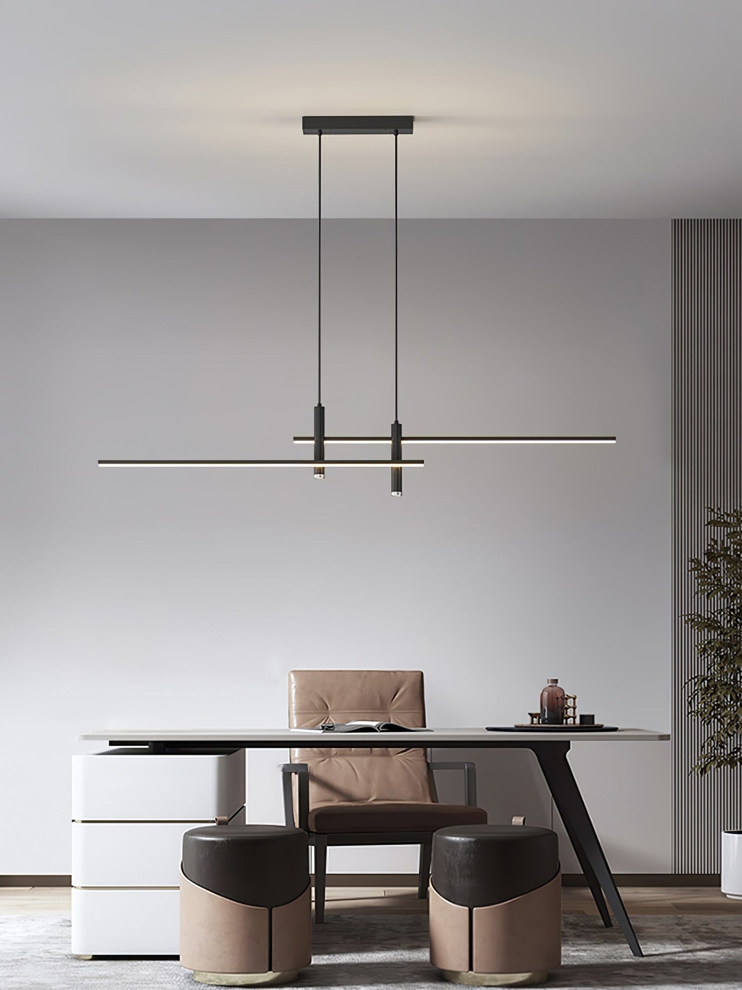 Suspension LED Métal Minimaliste | Hauteur Ajustable Dimmable | Série LINK