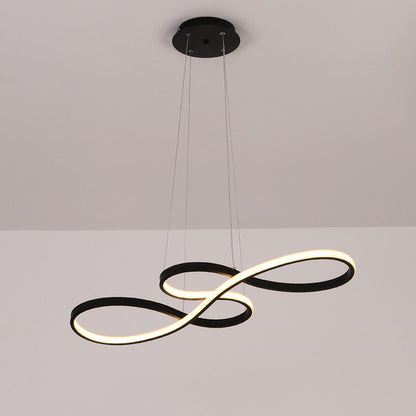Suspension Linéaire Nordique Métal Noir-Blanc-Or | Réglable Câble Réglable