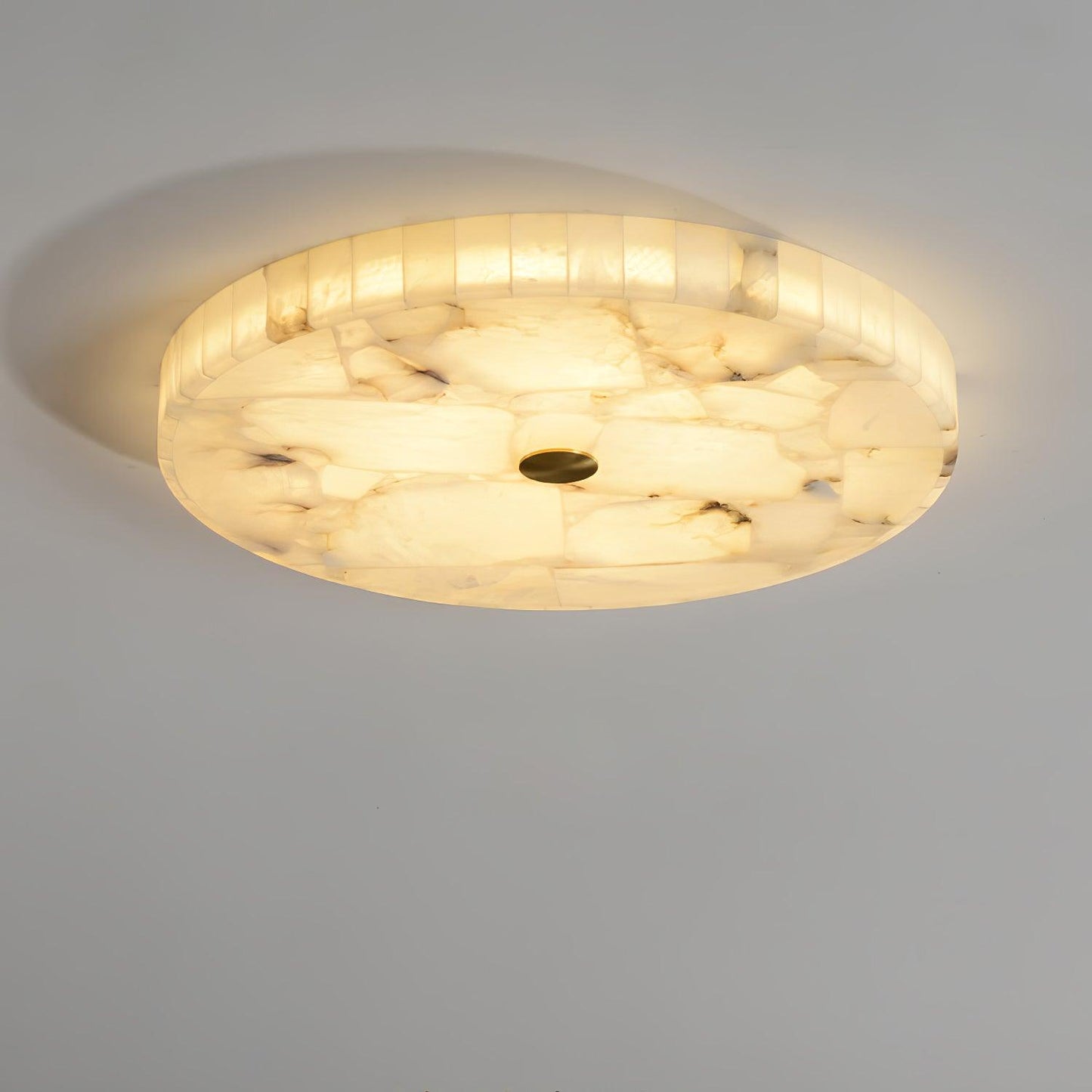 Lustre de Plafond Alabastre Blanc | LED Intégrée, 3 Températures | Série Arc