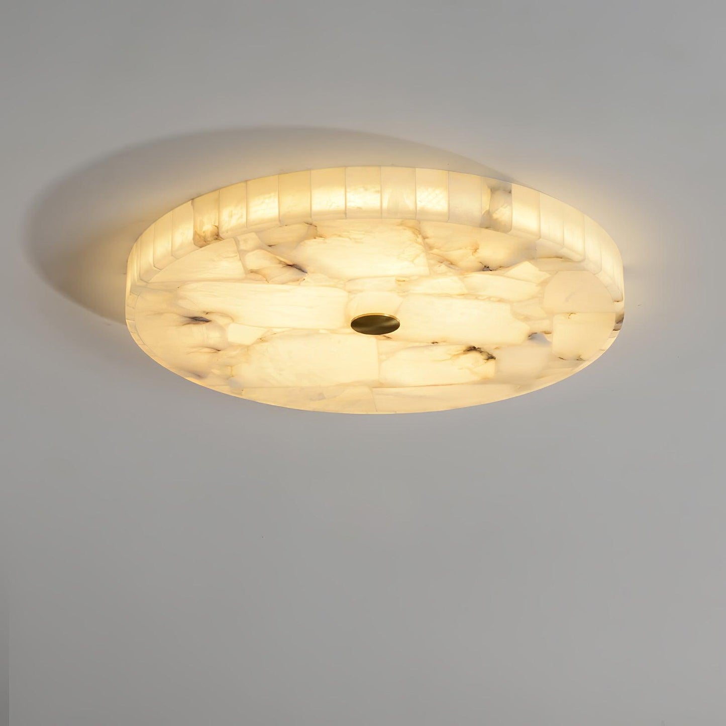 Lustre de Plafond Alabastre Blanc | LED Intégrée, 3 Températures | Série Arc