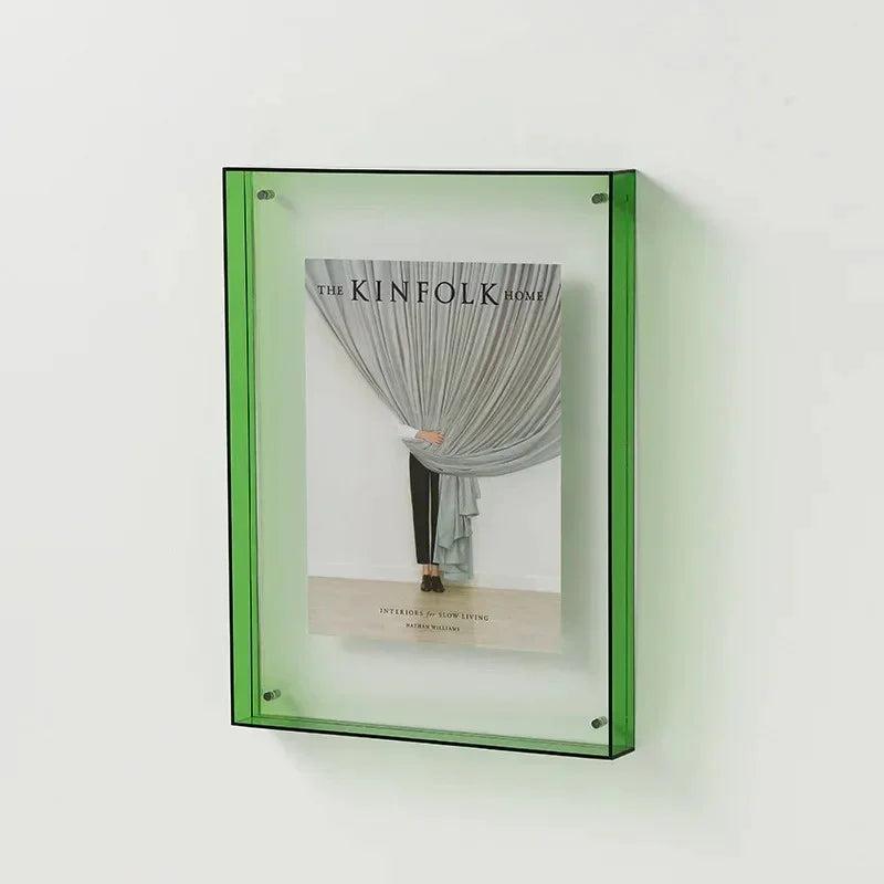 Cadre Photo Moderne Acrylique | Bord Vibrant Polyvalent | Série Studio