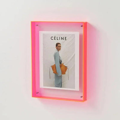 Cadre Photo Moderne Acrylique | Bord Vibrant Polyvalent | Série Studio