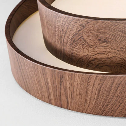 Plafonnier LED Métal et Acrylique Noyer | LED Intégrée 24-36W | Série Atelier