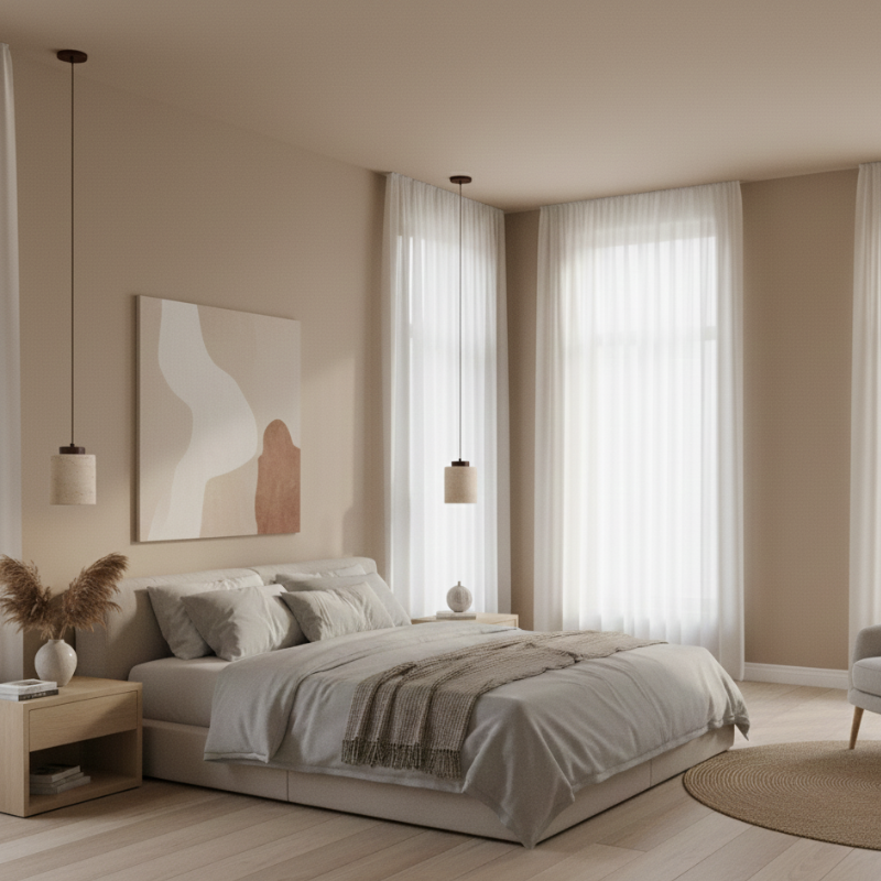 Lustre Travertin Naturel Nordique | Pendentif à Cordon, Durable | Série PureLine