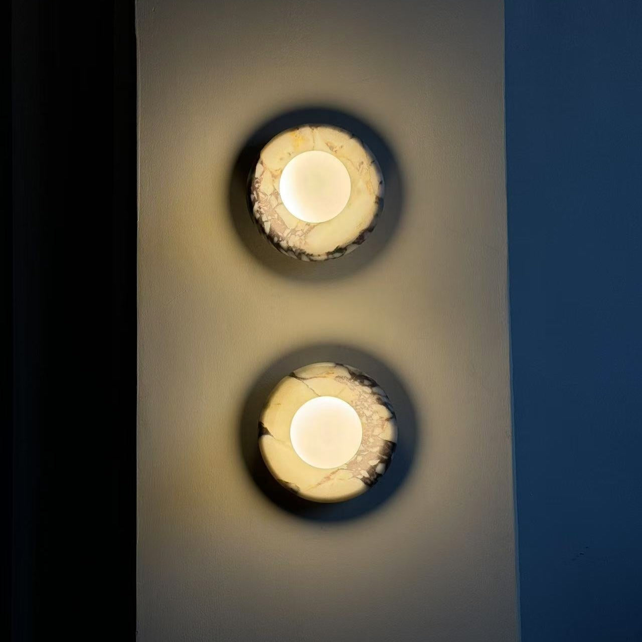 Lampe Murale Applique Marbre|Éclairage doux Sans ampoule|Ligne Marbre