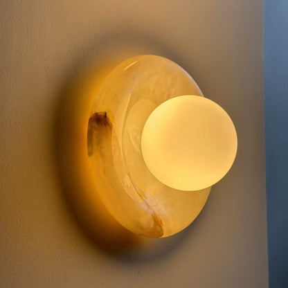 Lampe Murale Applique Marbre|Éclairage doux Sans ampoule|Ligne Marbre