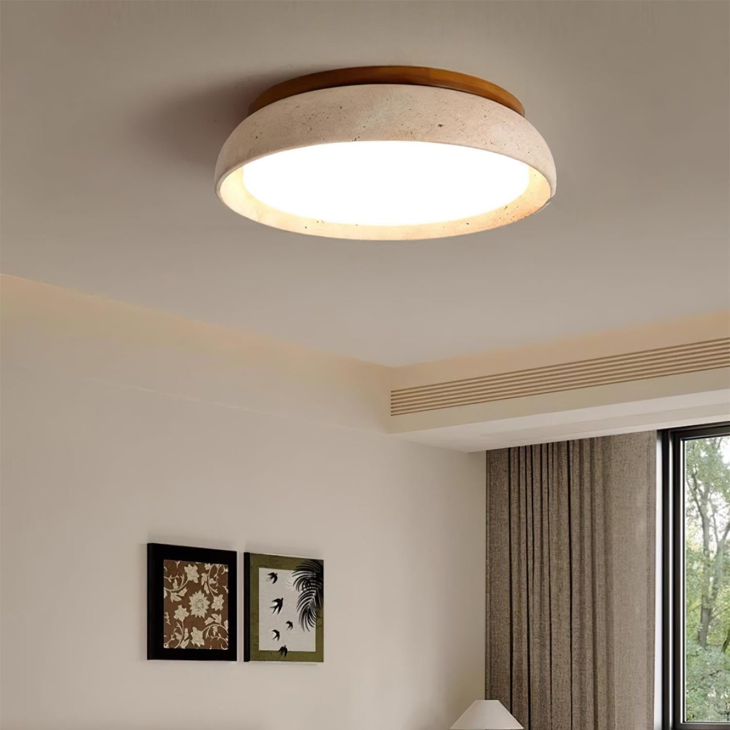 Plafonnier Travertin Moderne | LED Réglable | Ampoules LED Incluses | Série Lumen