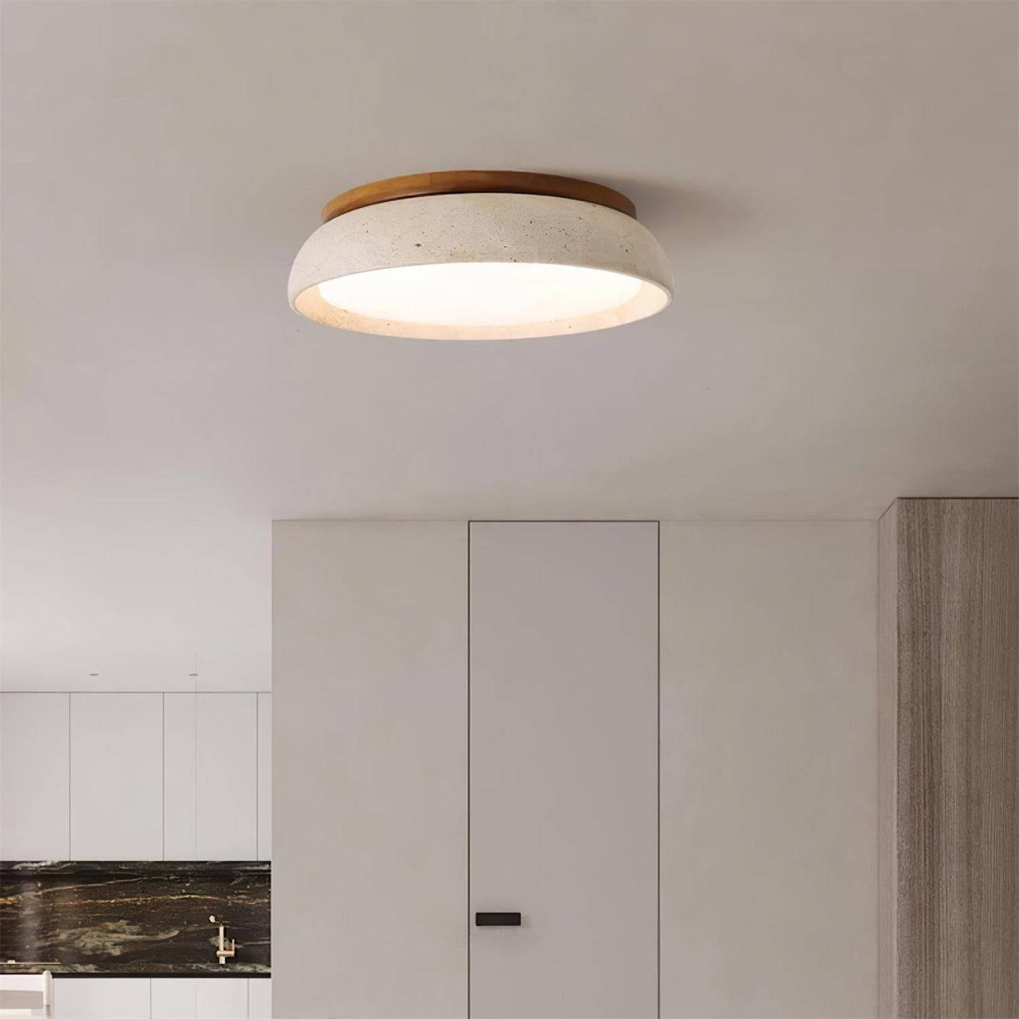 Plafonnier Travertin Moderne | LED Réglable | Ampoules LED Incluses | Série Lumen