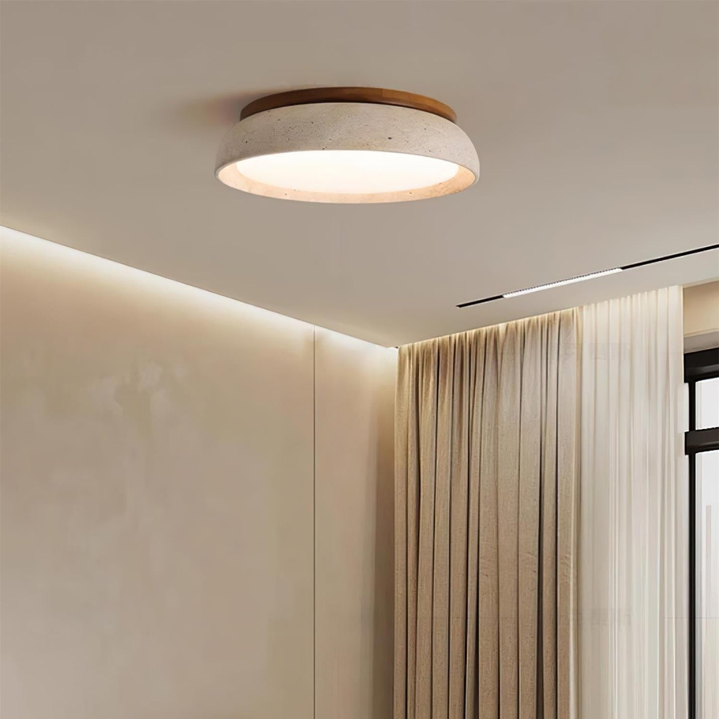 Plafonnier Travertin Moderne | LED Réglable | Ampoules LED Incluses | Série Lumen