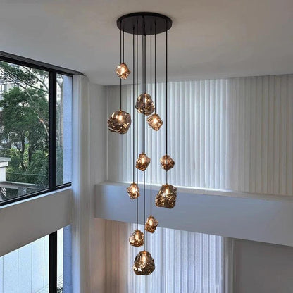 Lustre Scandinave Alliage Moderne | Hauteur Réglable, Télécommande