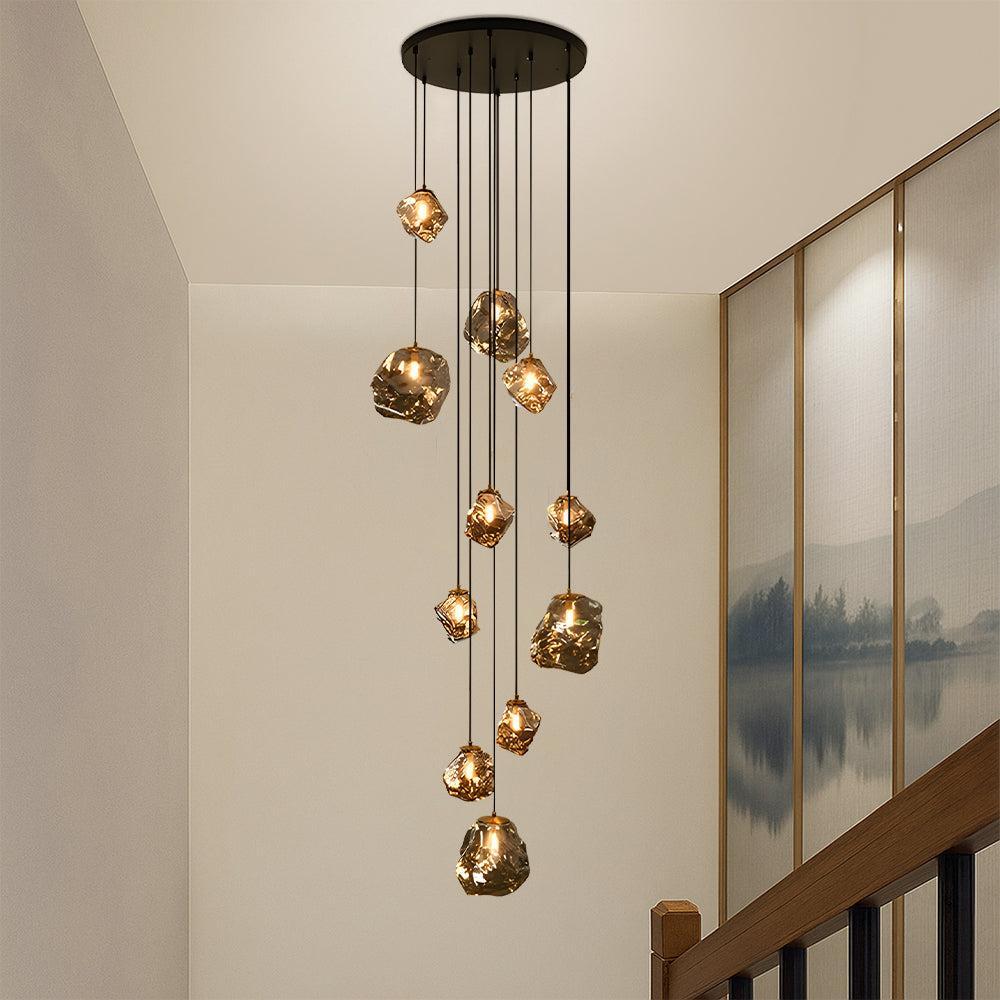 Lustre Scandinave Alliage Moderne | Hauteur Réglable, Télécommande