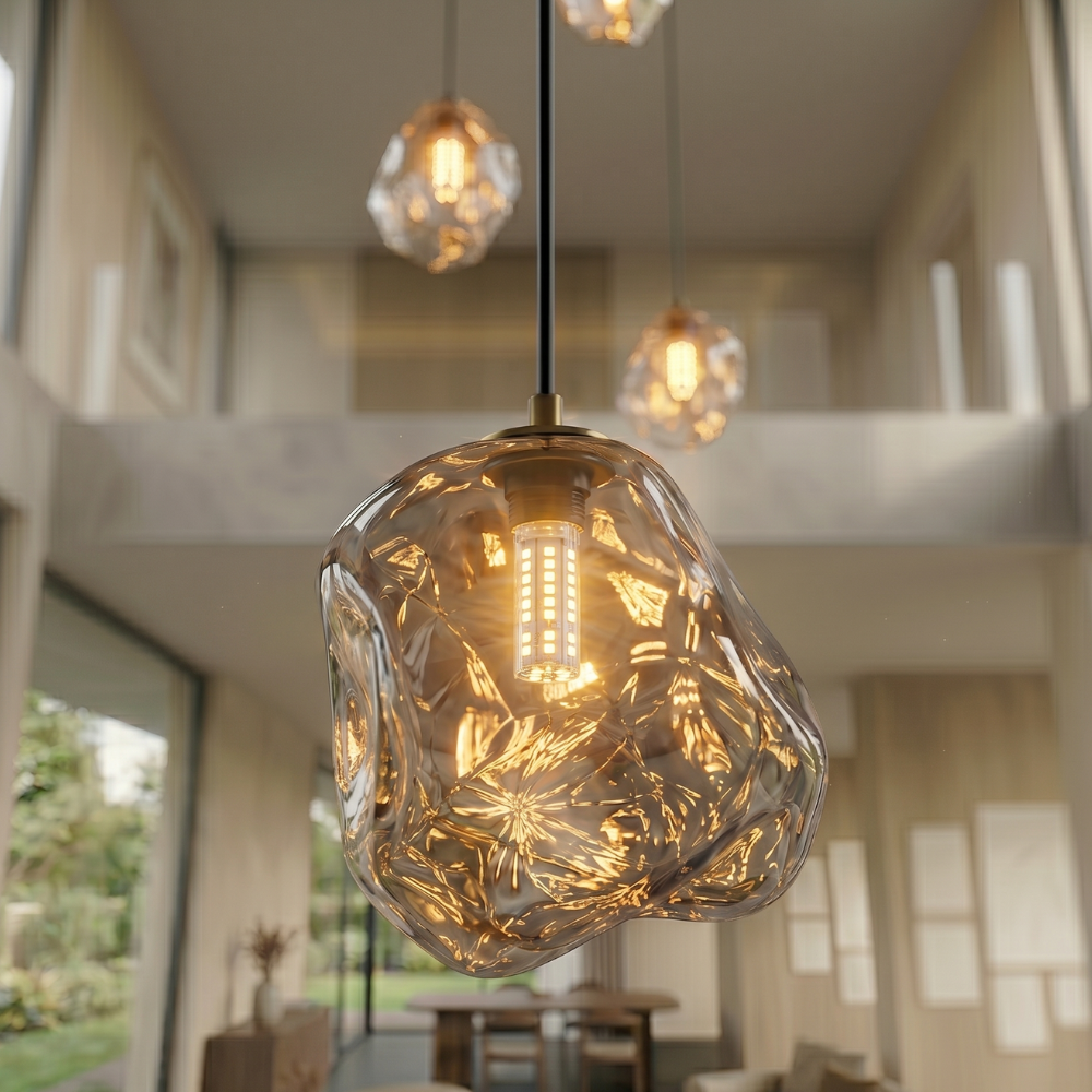 Lustre Scandinave Alliage Moderne | Hauteur Réglable, Télécommande