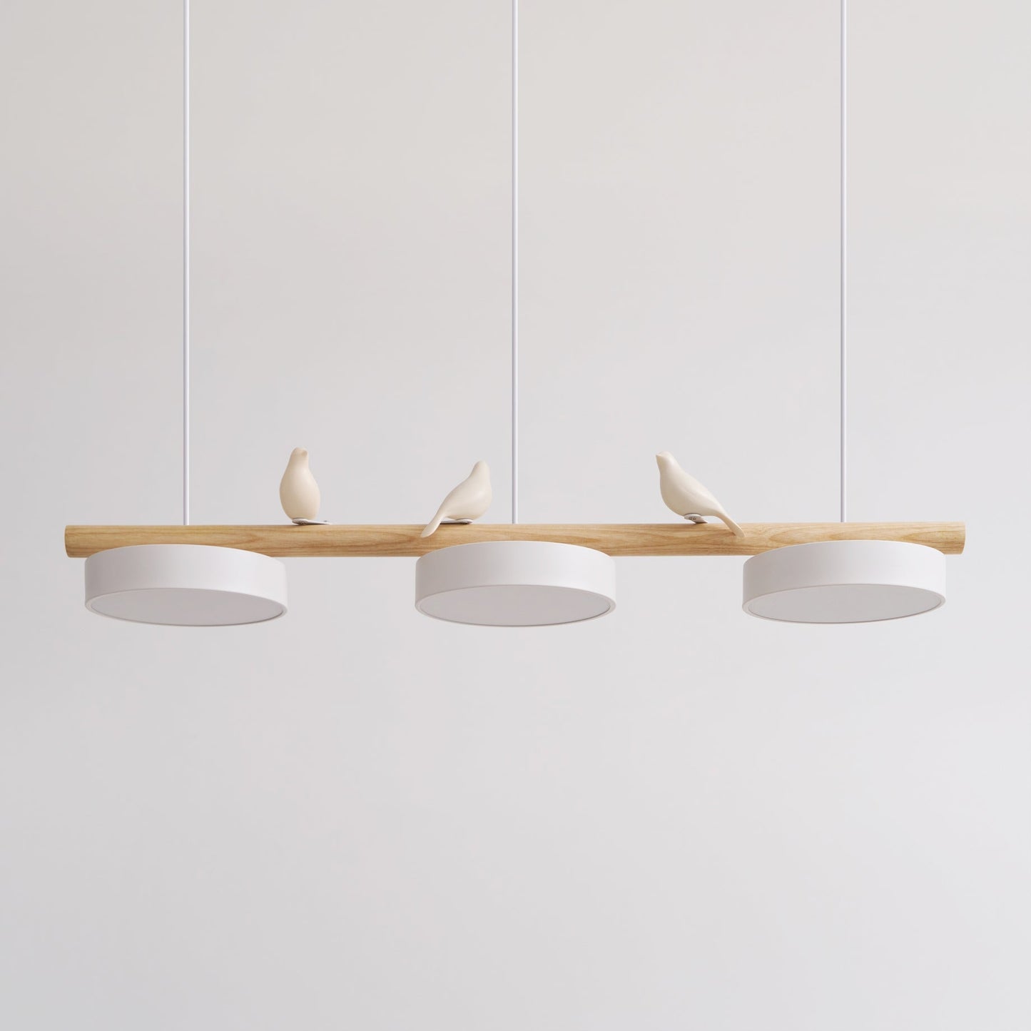 Oiseau Suspension Métal-Bois | LED Intégrée, Ampoule Incluse | Série Atelier