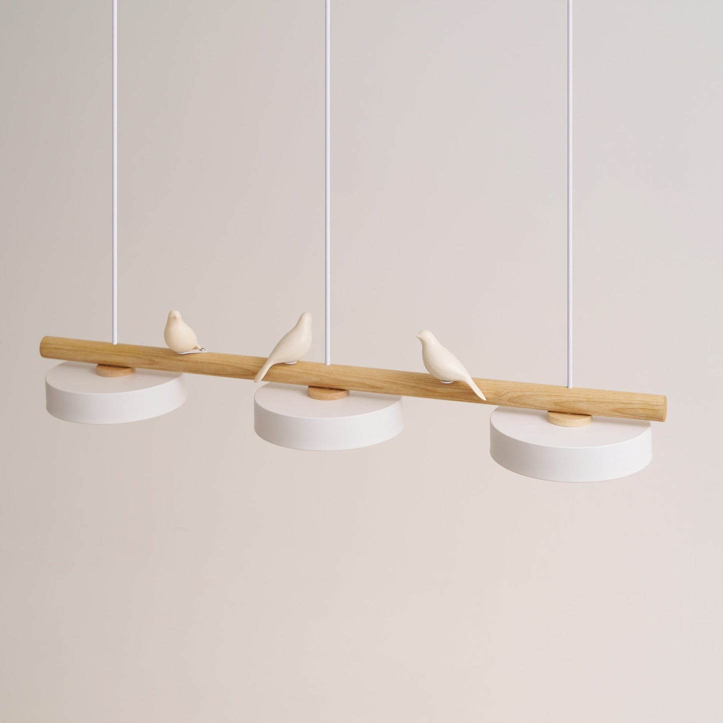 Oiseau Suspension Métal-Bois | LED Intégrée, Ampoule Incluse | Série Atelier
