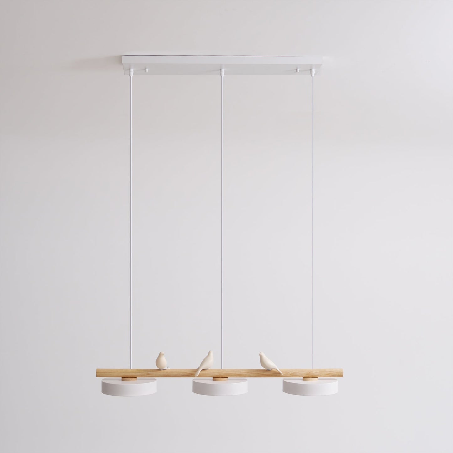 Oiseau Suspension Métal-Bois | LED Intégrée, Ampoule Incluse | Série Atelier