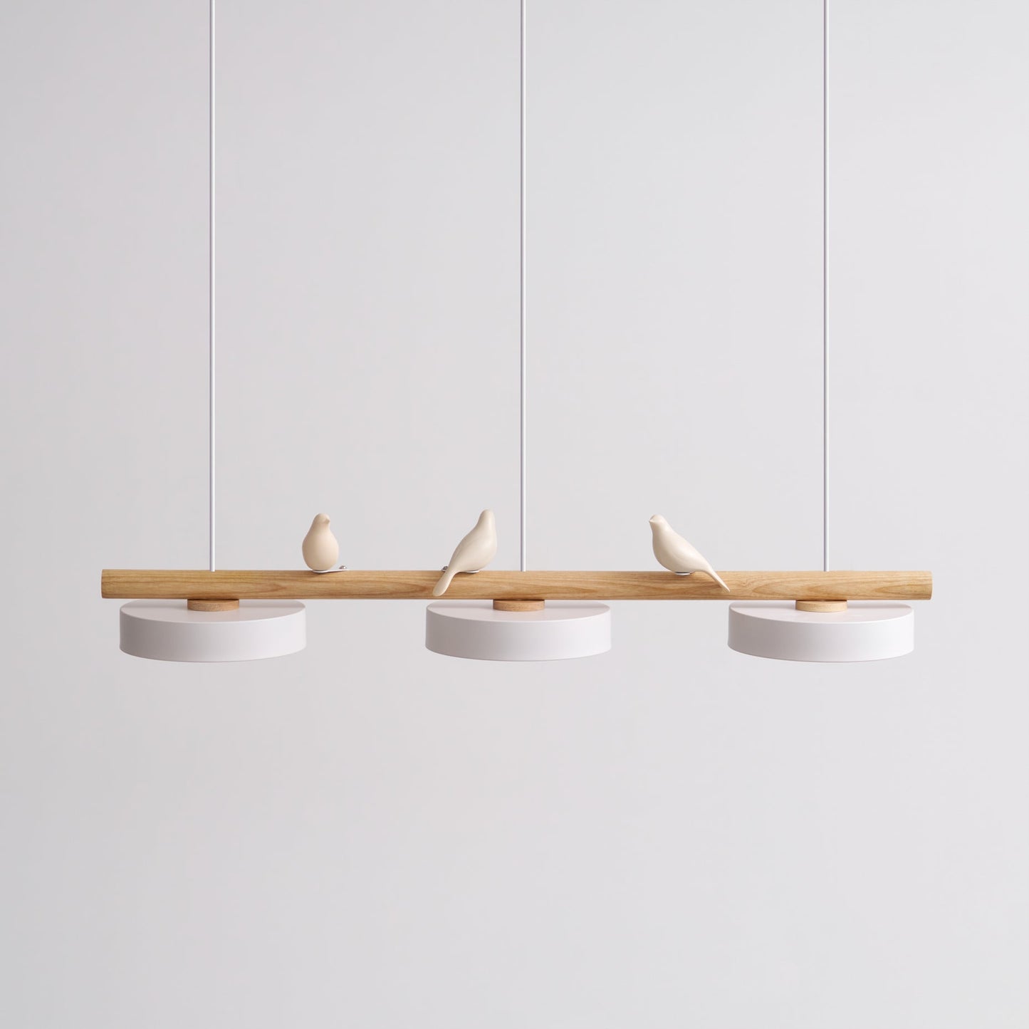 Oiseau Suspension Métal-Bois | LED Intégrée, Ampoule Incluse | Série Atelier