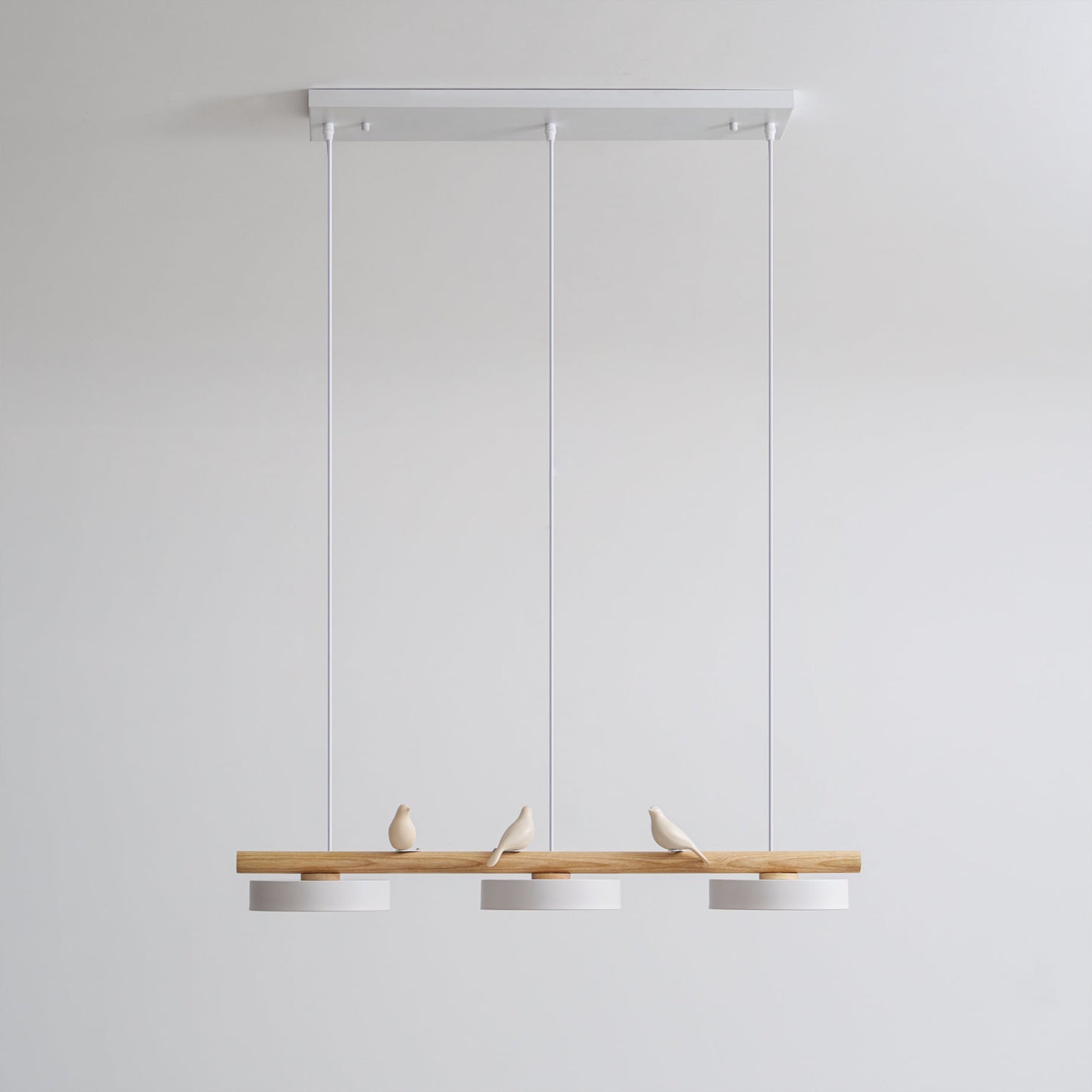 Oiseau Suspension Métal-Bois | LED Intégrée, Ampoule Incluse | Série Atelier